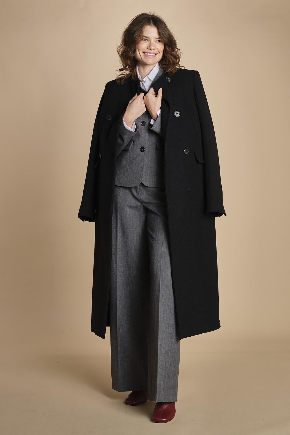 pantalone in tela lana B031-3047-8737 GRIGIO n21 