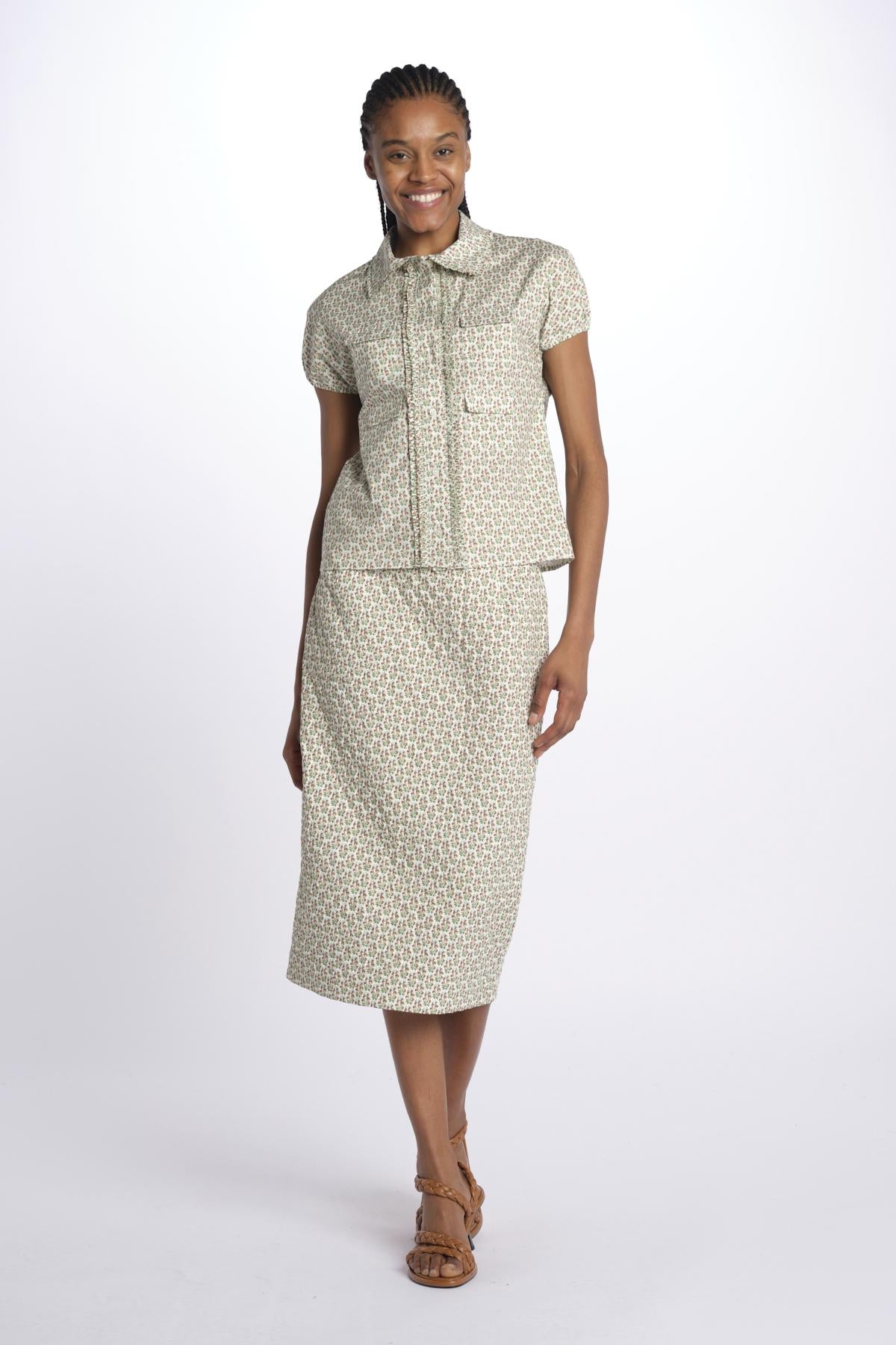 Camicia m/c colletto stampa liberty G083 0198 S1L1 n21 