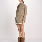 N616 giacca in nylon con tasche N616 01090 TORTORA aspesi 