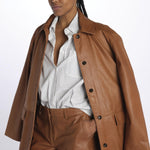 Spolverino HALSTON pelle 5470175 COGNAC herskind 