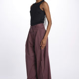 Pant PETRA 2 pinces popeline PETRA PE66 BURGUNDY nine in the morning 