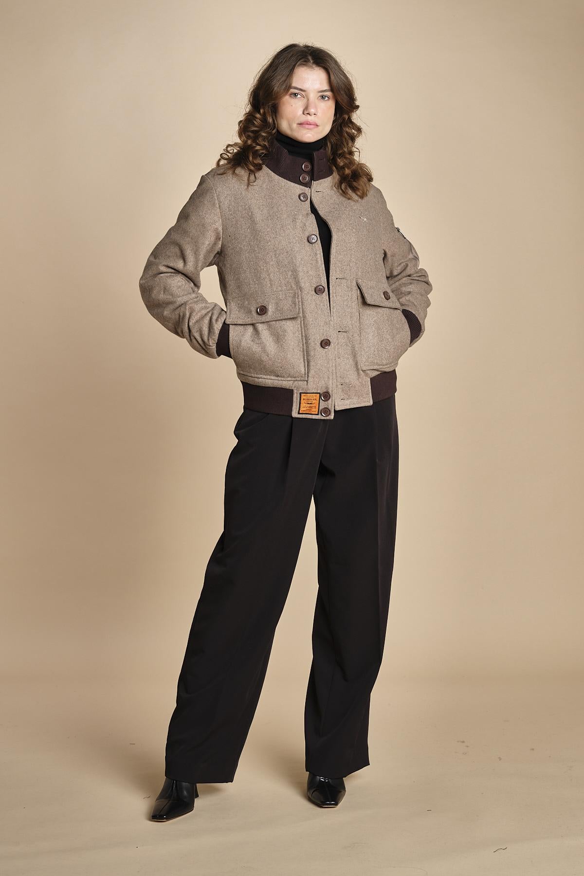 bomber panno uomo BMSWIFTF5 TAUPE bombers original 