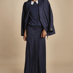 t-shirt con colletto ricamato F07141571101 BLU n21 