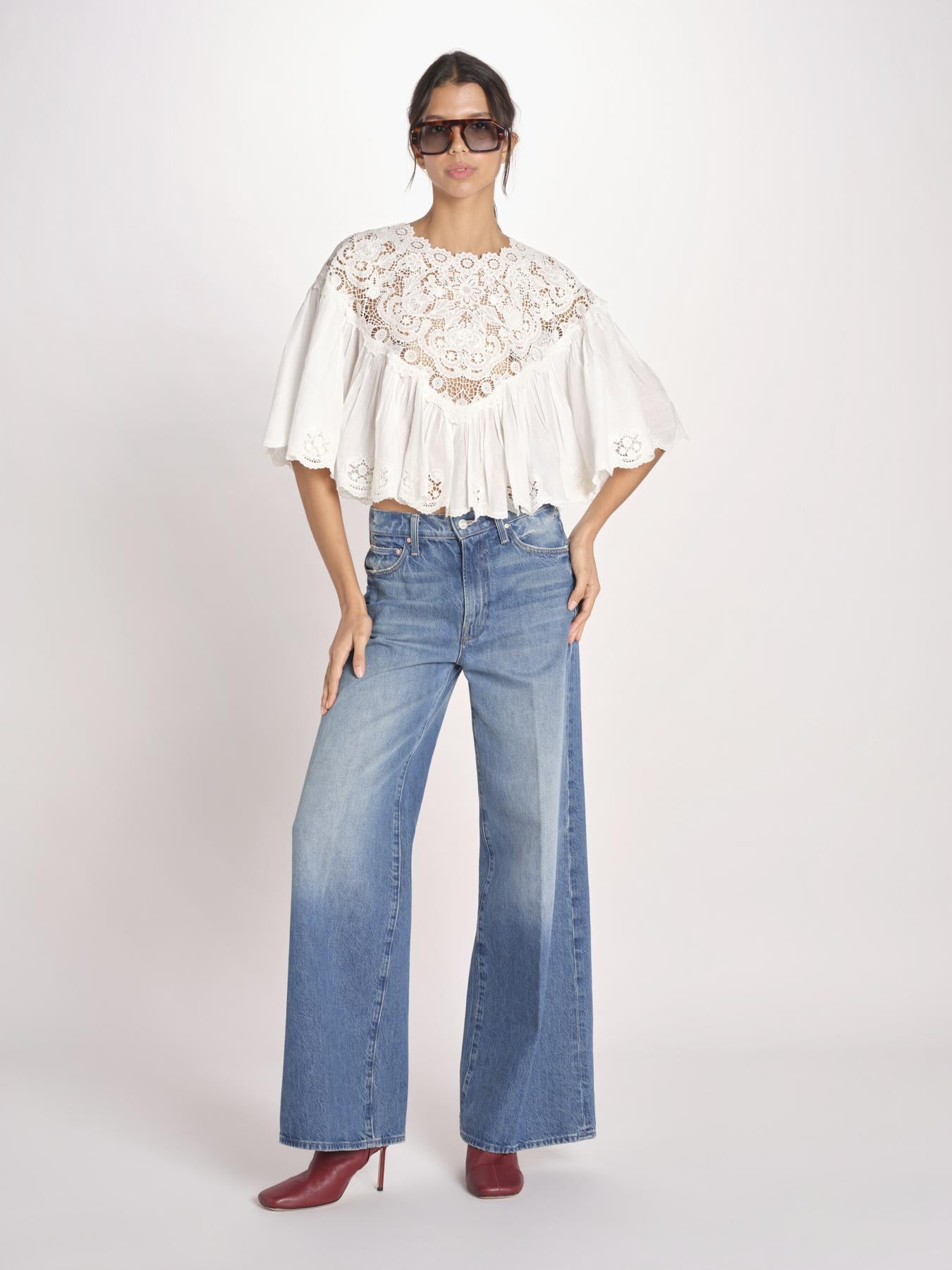 camicia cappa in pizzo SOFIA 042 CREAM sea ny 