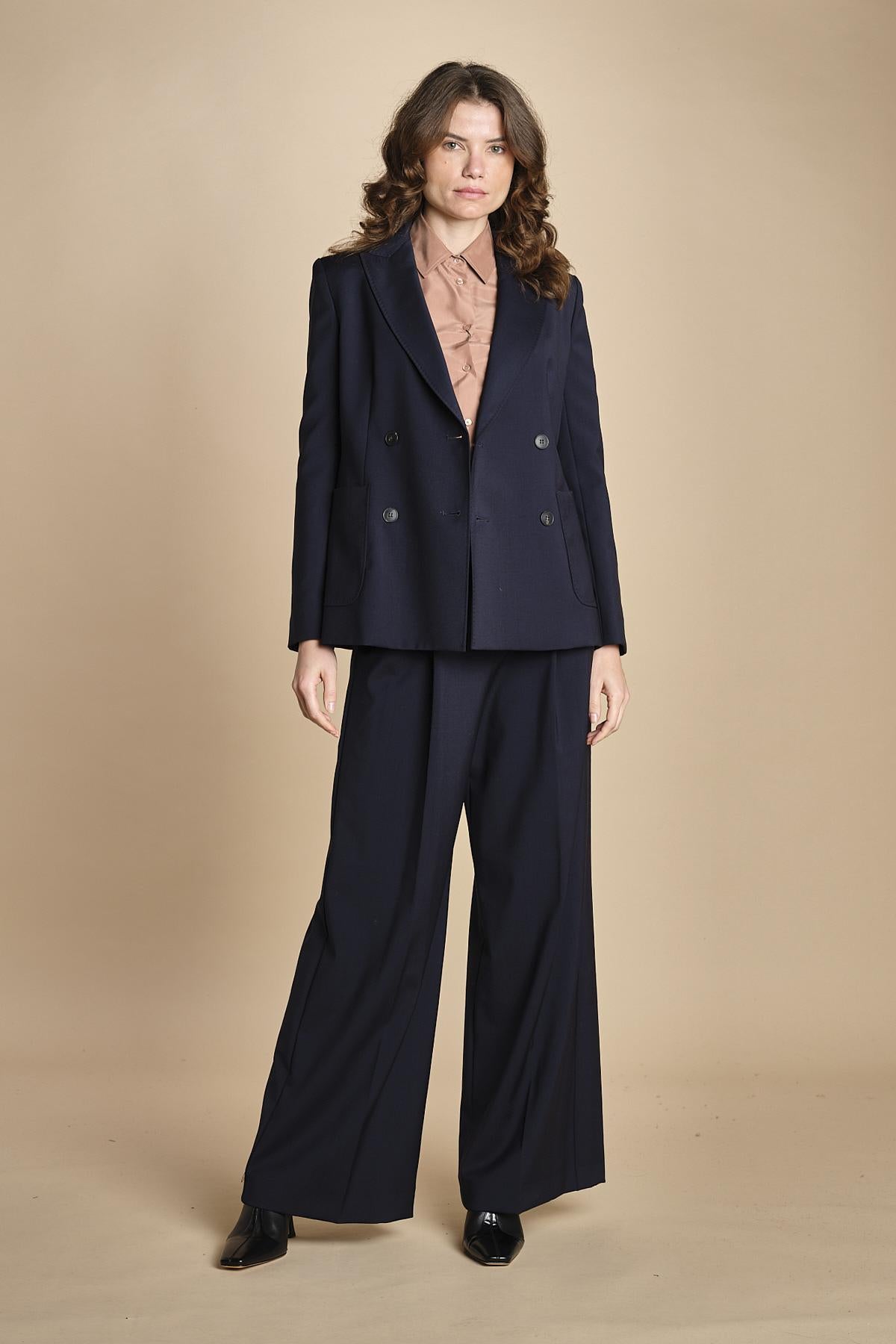 pantalone con pinces tela lana ADELFI 2525136072600 001 weekend maxmara 