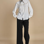 camicia con inserti in pizzo G0625111 1102 n21 