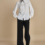 camicia con inserti in pizzo G0625111 1102 n21 