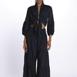 MARIA top con nodo e maniche lunghe MARIA INDIGO laraethnics 
