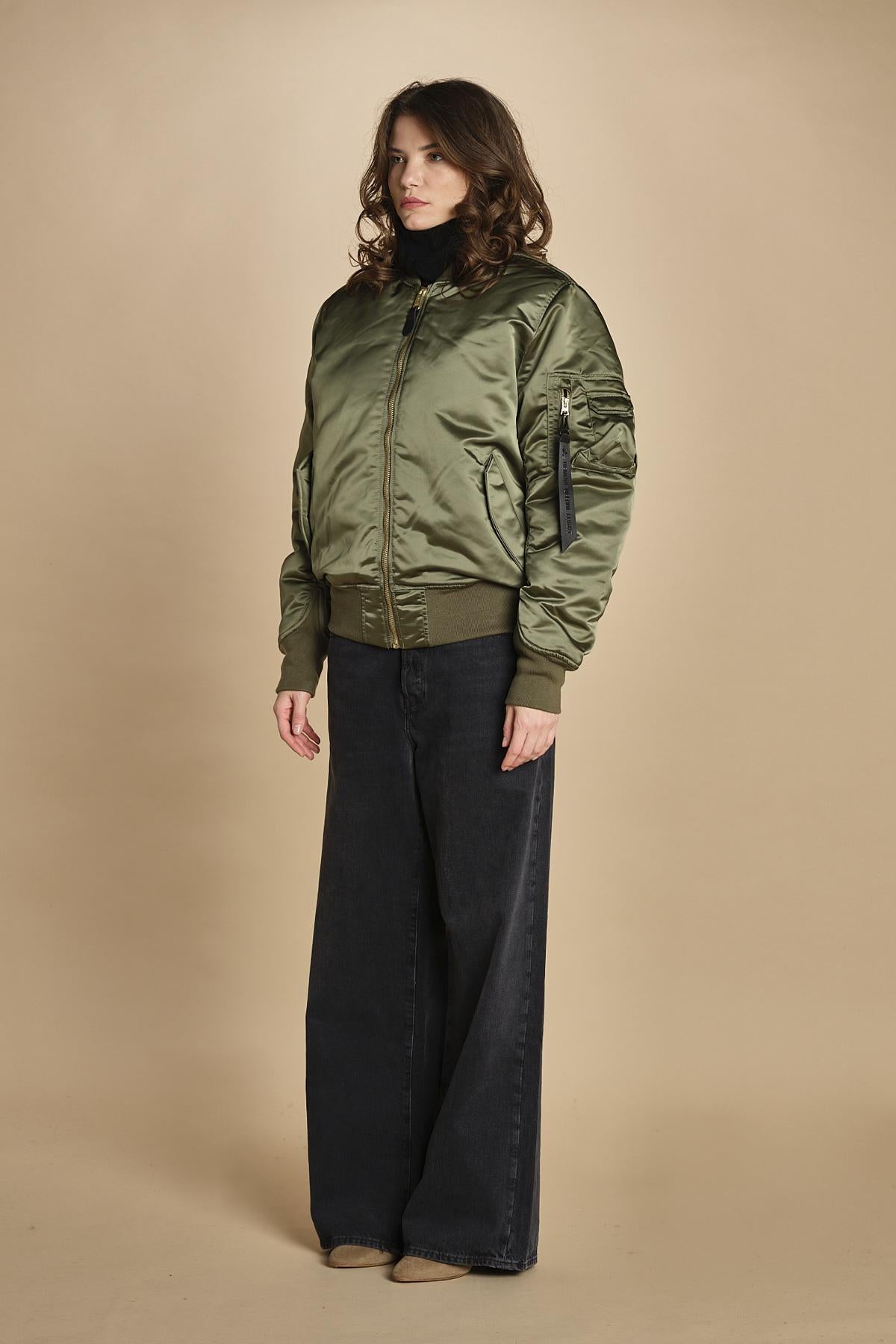 bomber unisex nylon raso 756111 MA1 SAGE GREEN alpha 