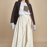 pantalone over in velluto BIRKIN MJD228_ATEX40 J0236 CREAM jejia 