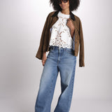 camicia con ricami THE PICNIC TOP T1460992 CREAM the GREAT 