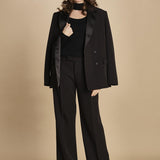 giacca doppipetto in cady 30303-313 NERO 29 federica tosi 