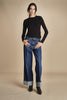 t-shirt a costine con manica lunga