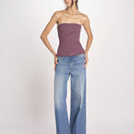 top bustier in cotone 41360-400 MELANZANA 18 federica tosi 