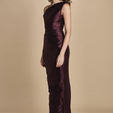 maxidress in taffetà KIRA AMETHYST solace 