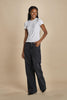 t-shirt a costine con manica corta