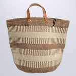 255148S cesta grande a righe beige 255148S BEIGE mifuko 