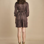 miniabito con rouches CYRILIA CHOCOLATE ba&sh 