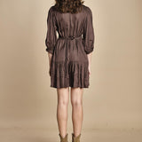 miniabito con rouches CYRILIA CHOCOLATE ba&sh 