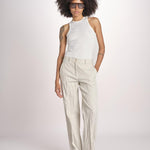 pantalone gessato 0142 22042 NATURALE aspesi 