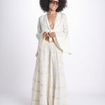 camicia cropped con nodo in lurex gessato JUNE OFF WHITE christianzen 