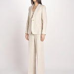 giacca in lino ad un bottone NALUT 2615041072600 023 ECRU weekend maxmara 