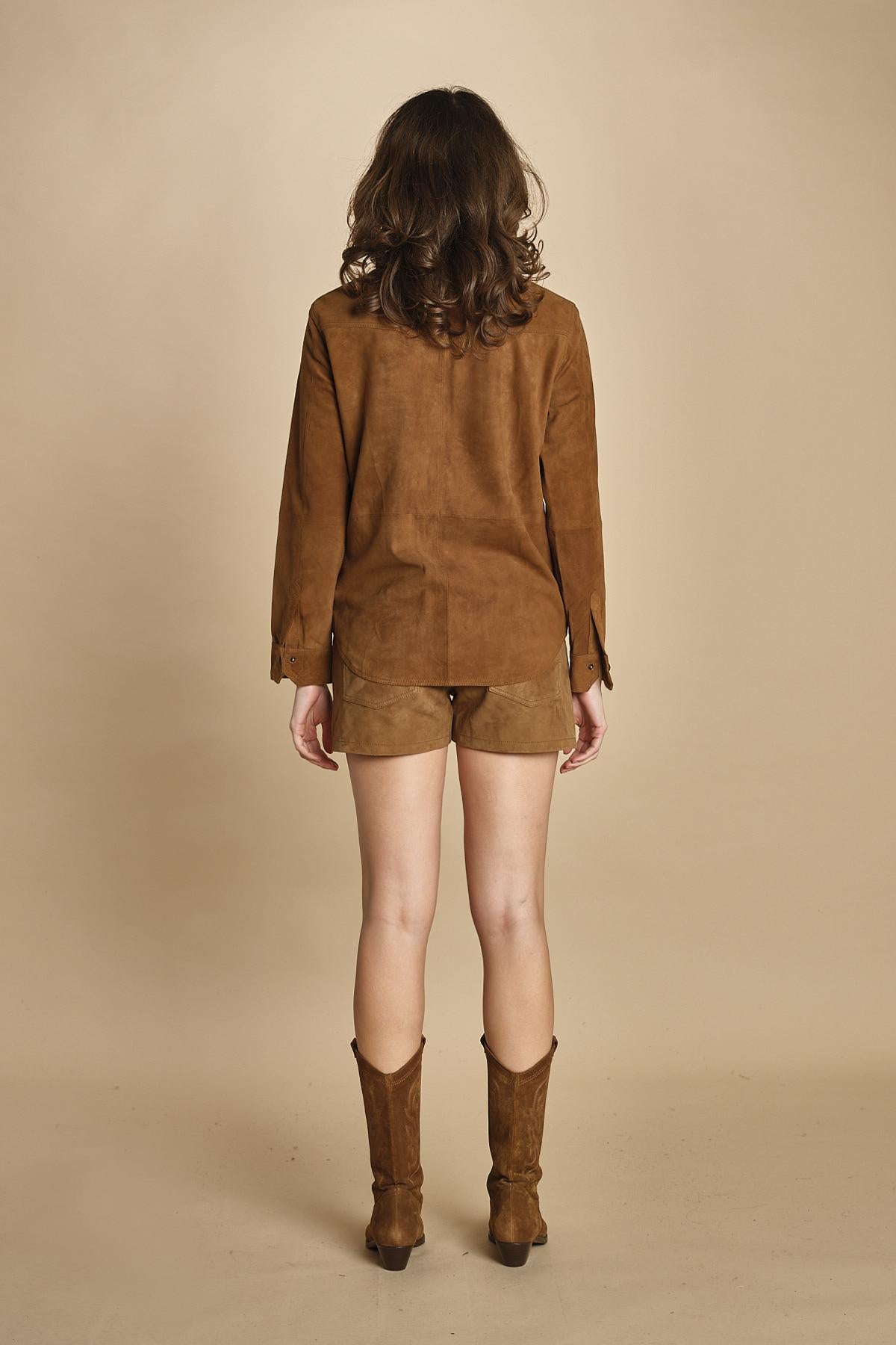 camicia in suede. RWSH01033 DAIM 207 zadig & voltaire 