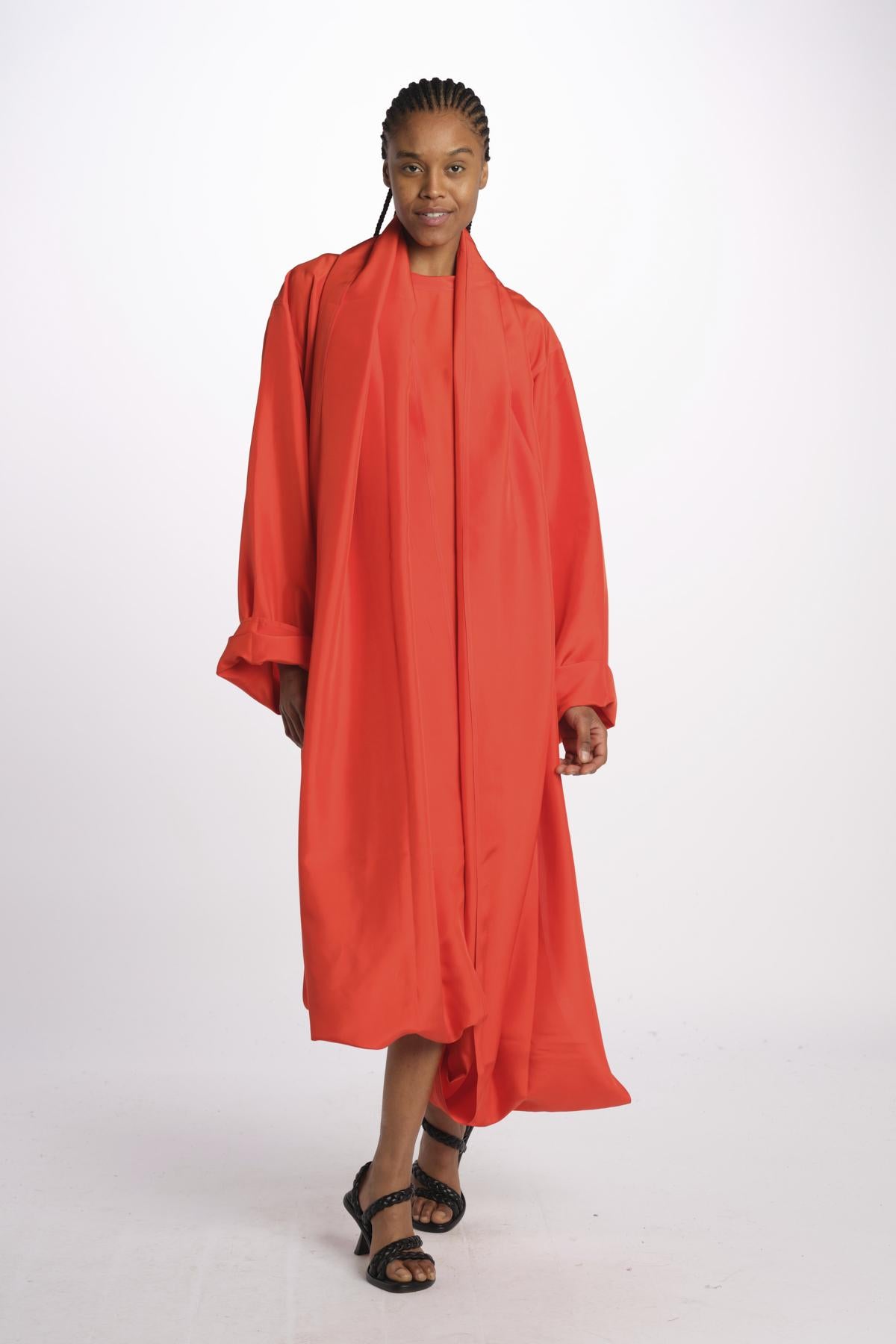 Abito seta con sciarpa DOLPHIN POPPY sofie d'hoore 