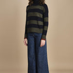 dolcevita over a righe D324Imc BLU_OLIVA milaura 