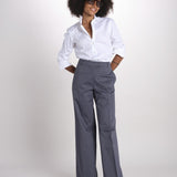 pantalone diritto in cotone MELODY L 684 54 70 SLATE quelledue 