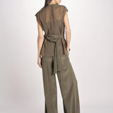 top in seta con tasche e fascia JF009657 PALM LEAF 2308 joseph 