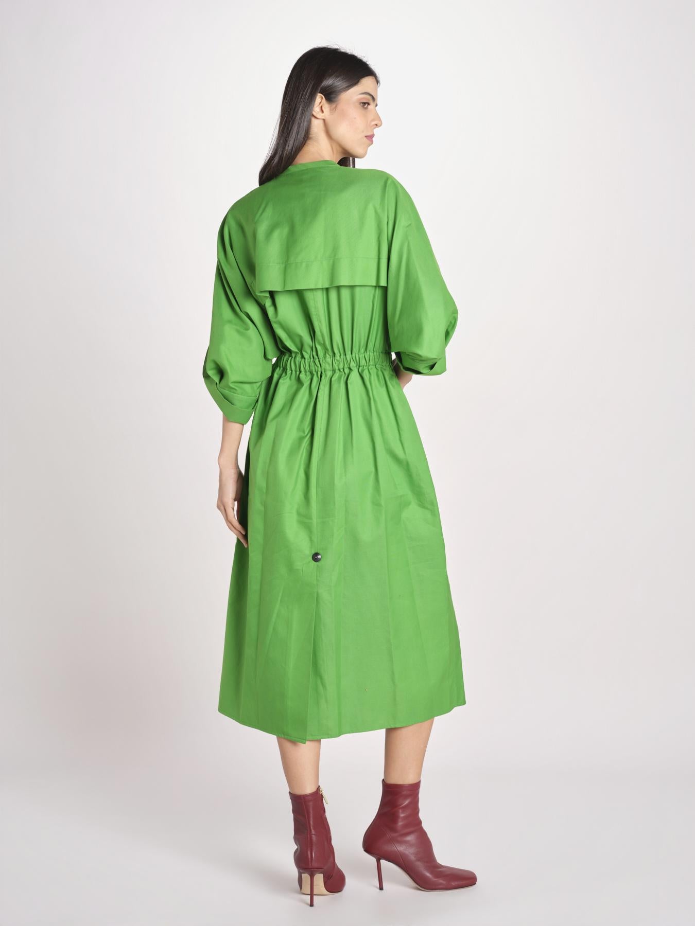 abito chemisier in cotone E20FR08 GREEN martin grant 