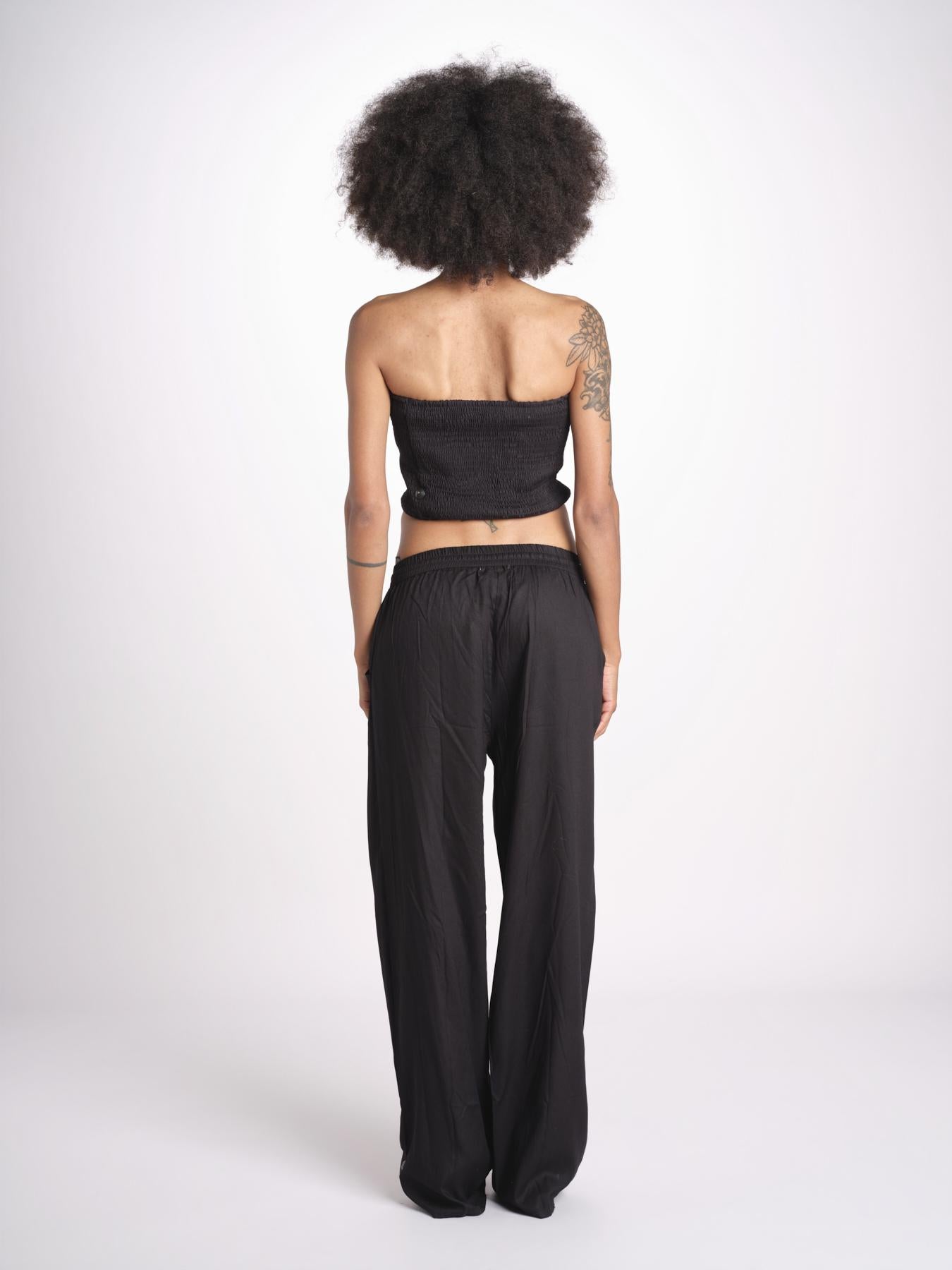 pantalone con coulisse SUMBAWAIVR NOIR laraethnics 