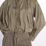 Camicia over con pieghe DARIA SHIRT TAUPE jejia 