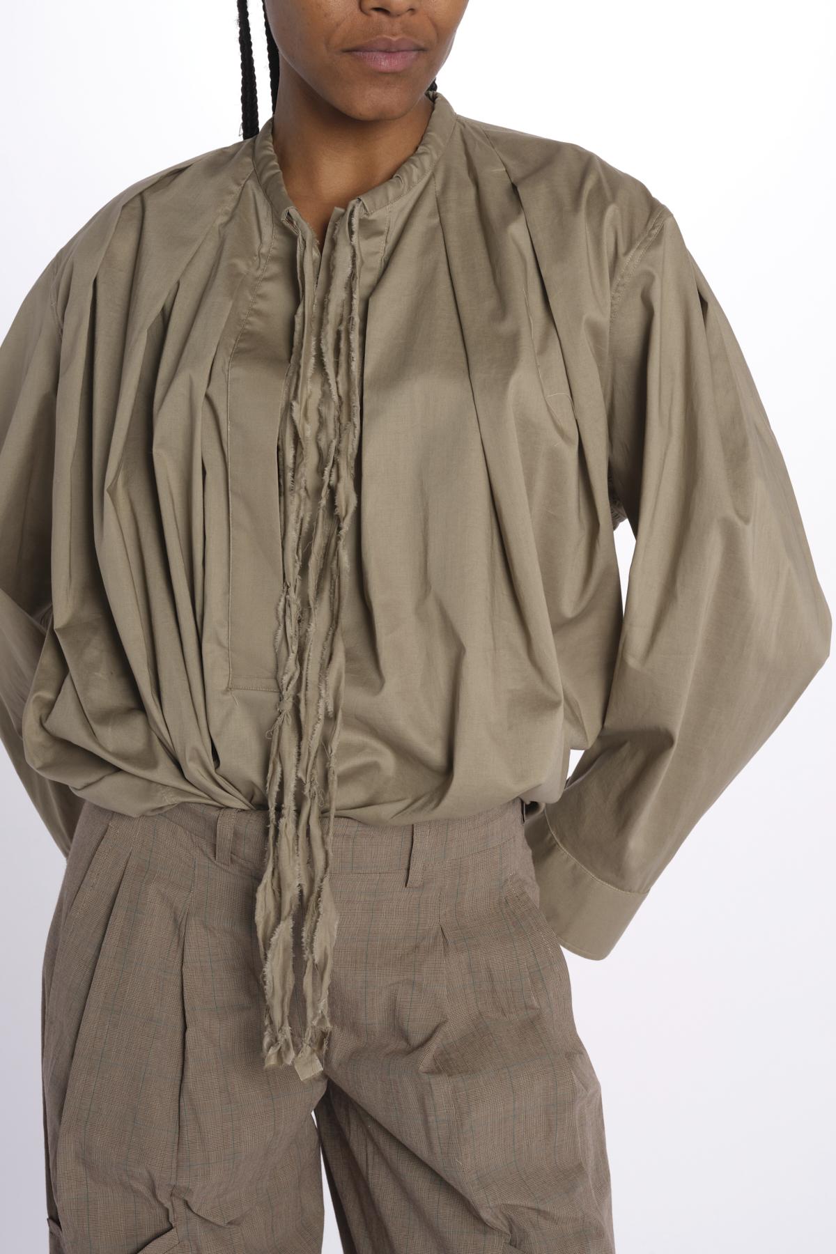 Camicia over con pieghe DARIA SHIRT TAUPE jejia 