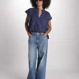 camicia in voille e pizzo con maniche corte GANU 6EVA53-V09890 ENCRE vanessa bruno 