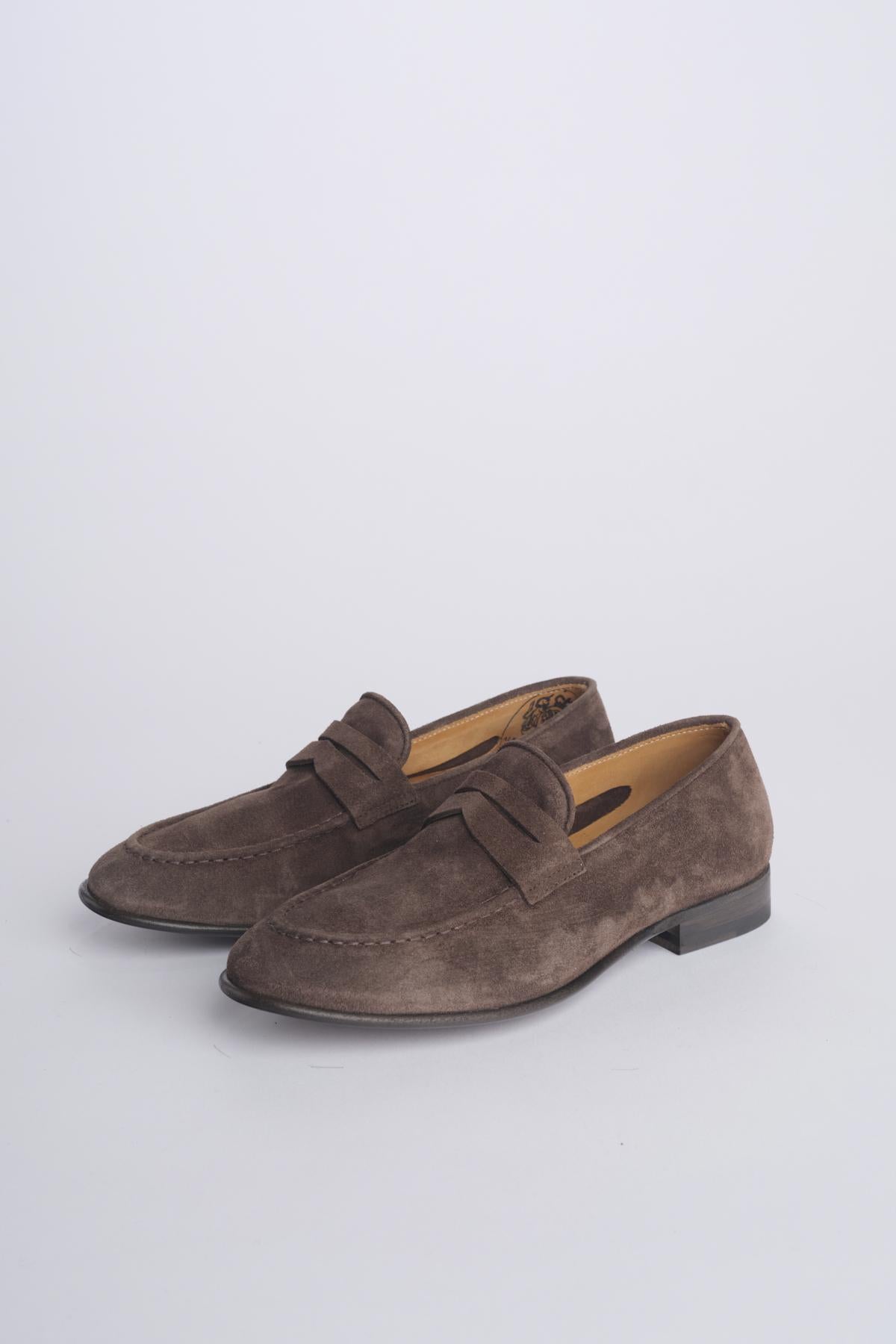 JANET mocassino suede fondo cuoio JANET 80013 EBANO alberto fasciani 