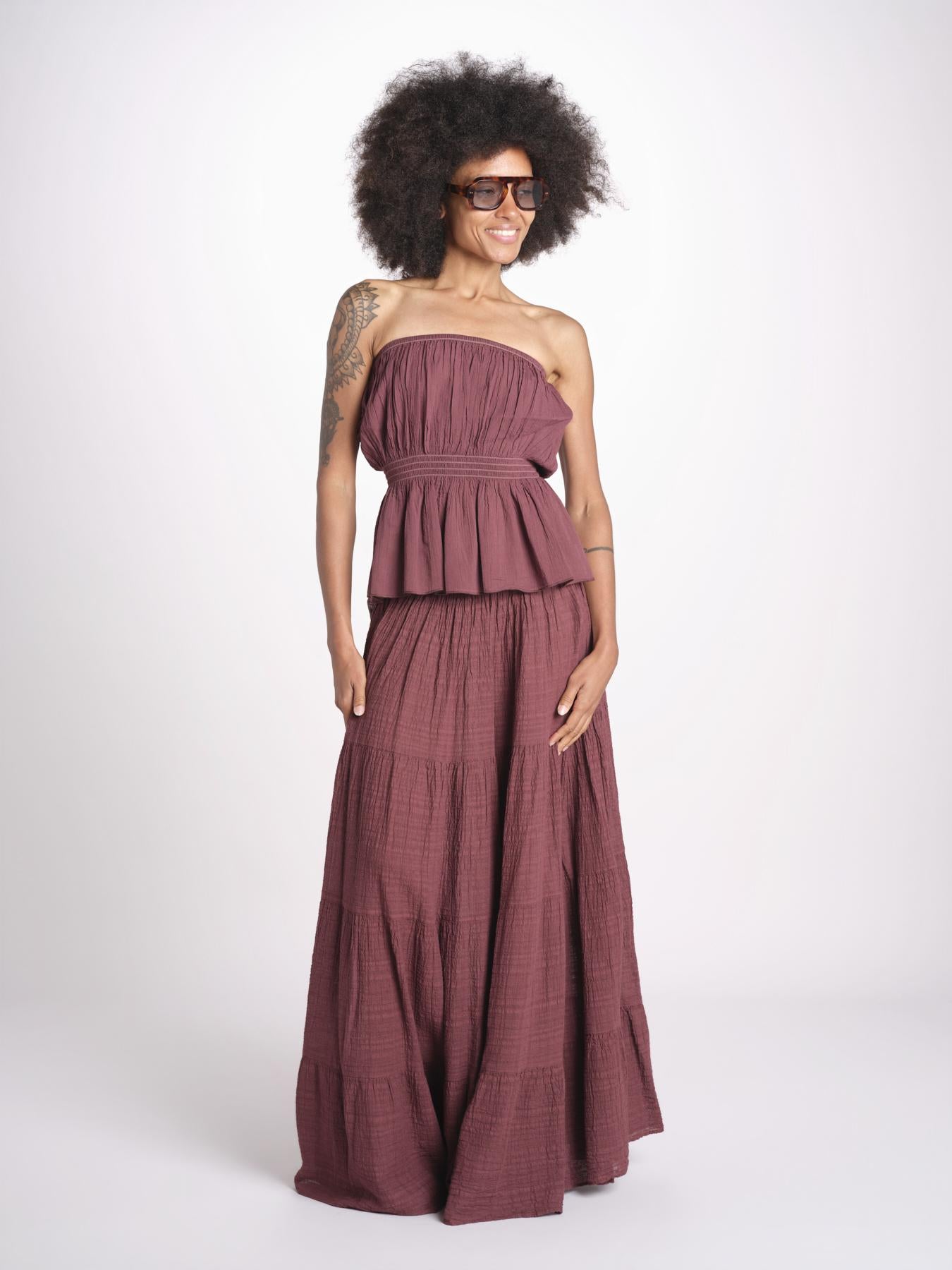 top con elastico PHOEBE WINE christianzen 