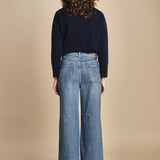 denim con cintura FLORA STONE fam 