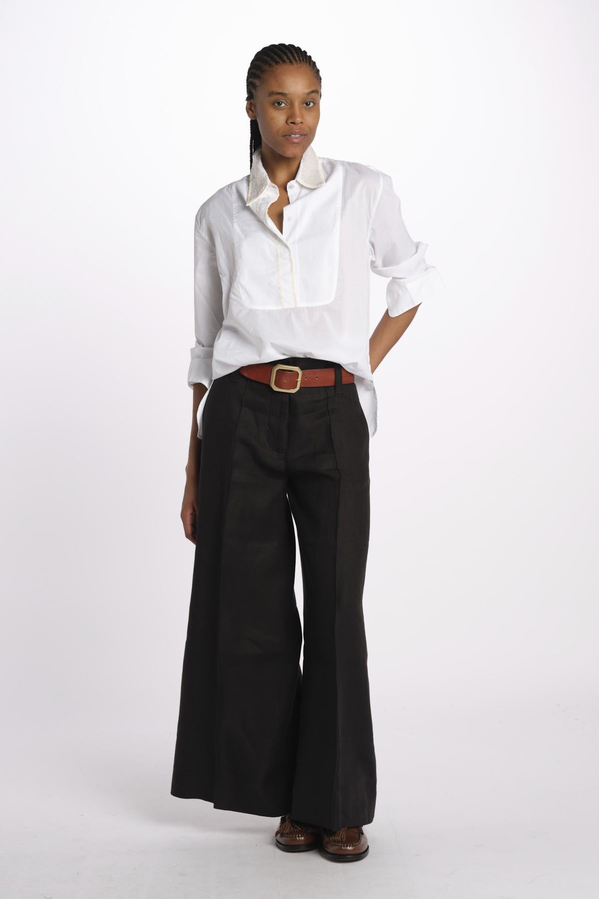 Pantalone ORIANA cropped nervature ORIANA540503 3 quelledue 