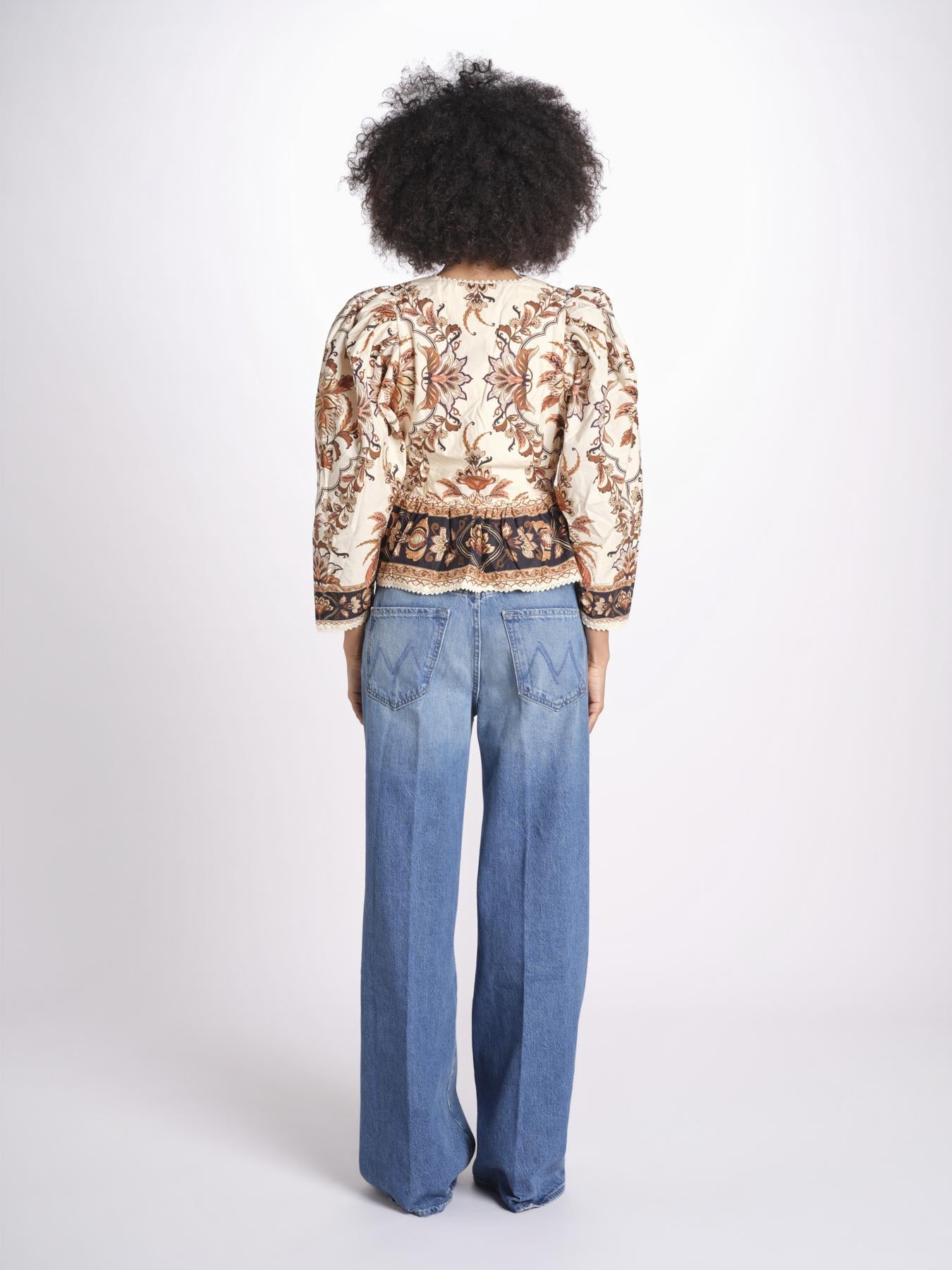 camicia m/l stampa a fiori 344141 MAJESTIC SAND 26069 farm rio 