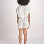 camicia cropped BE24867 WHITE MULTI benaras soleil 
