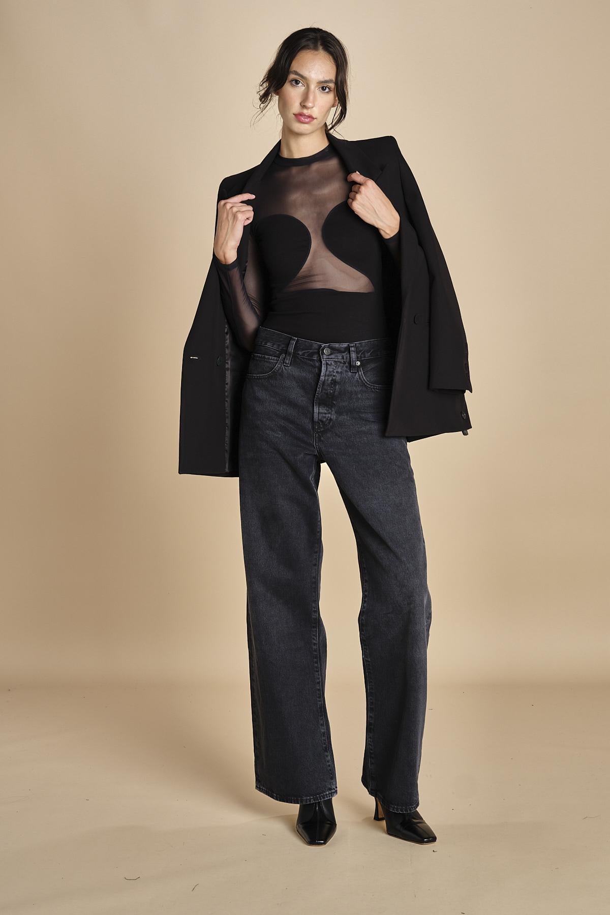 body manica lunga con trasparenze ALL NIGHTER BLACK undress code 