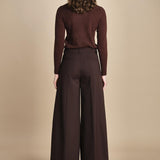 pantalone palazzo TLWC3101W0206ABTPB BROWN T0215 the latest 