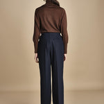 GRACE pantalone con pinces F25-040 013 MIDNIGHT BLU oscar 