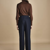 GRACE pantalone con pinces F25-040 013 MIDNIGHT BLU oscar 