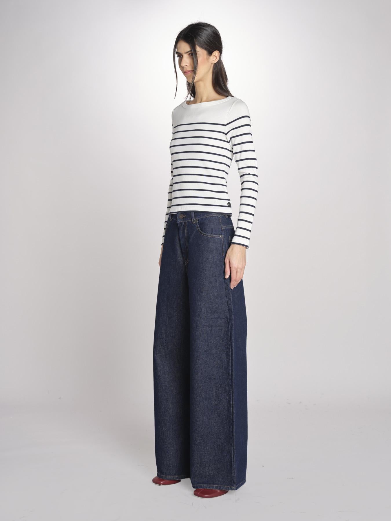 T-shirt a righe GABY 6EVB05-V13744 ECRU MARINE vanessa bruno 