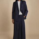 gonna lunga a pieghe C12230166479 BLU n21 