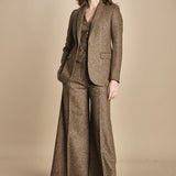 pantalone over con nervature in occhio di pernice ORIANA 540932 19 quelledue 