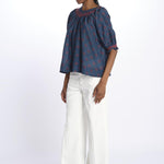 Camicia LINDI stampata punto smole 6499269 INDIGO m.a.b.e. 